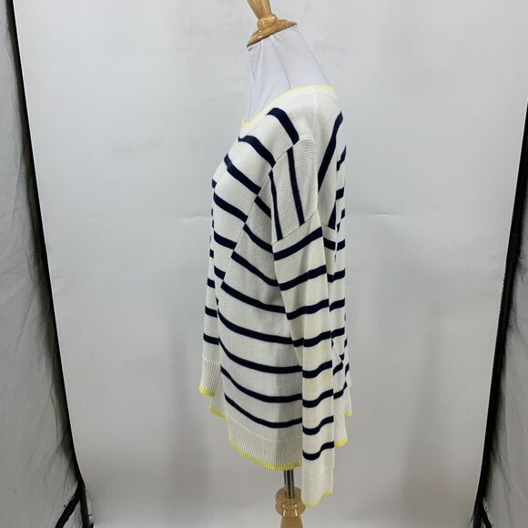 Splendid Striped Sweater Womens M Medium 5% Cashmere Blend Drop Shoulder *READ - Picture 8 of 16